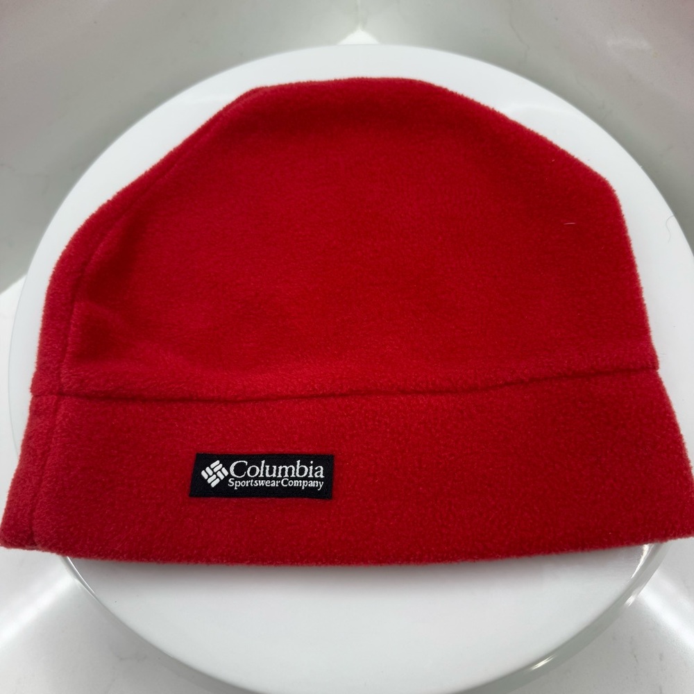 Columbia Sportswear Red Fleece Beanie Size Toddler One Size